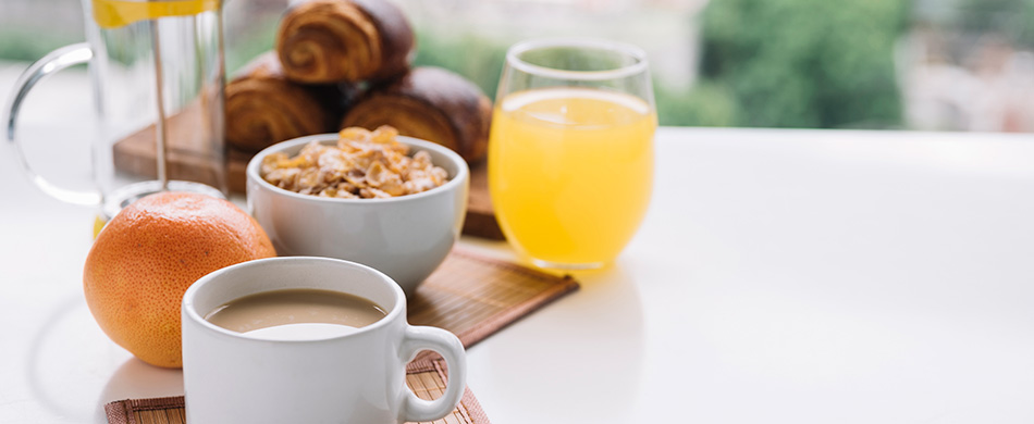 Alimentos para o café da manhã