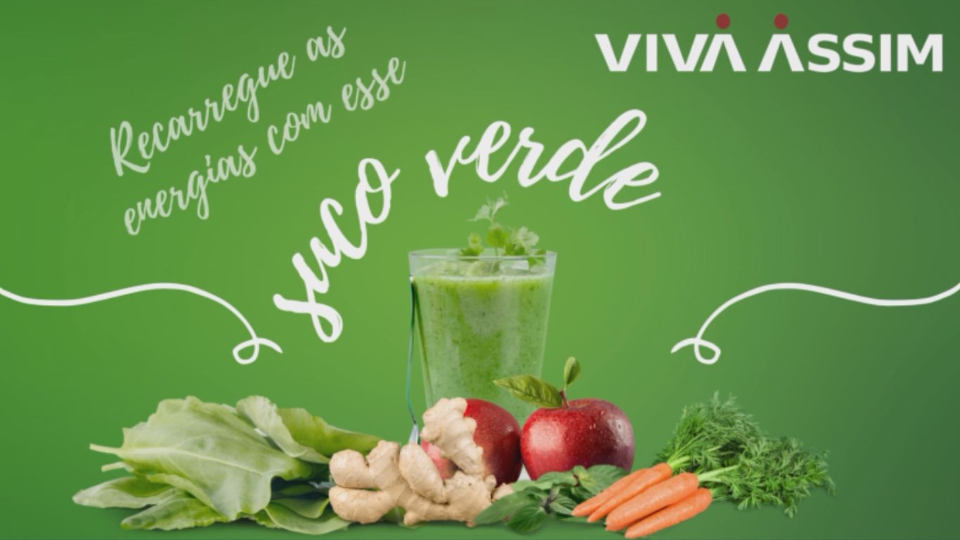Recarregue as energias com esse Suco Verde